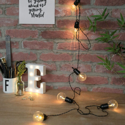 4.5m Battery Power Retro led Festoon Fairy Lights Indoor Bedroom Outdoor Garden Summer Party Decoration - Warm White