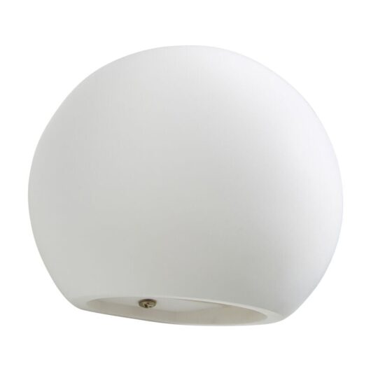 Litecraft - Vane Wall Light Plaster Up & Down Round Indoor Fitting - White