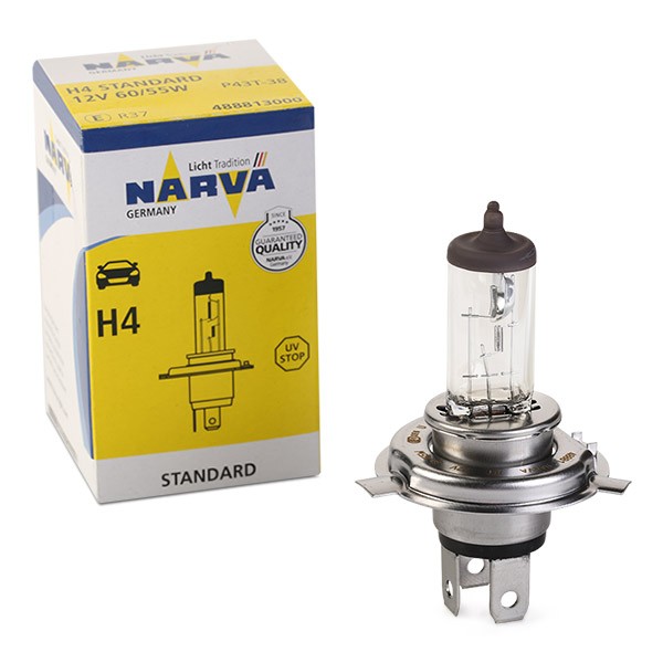 NARVA Light Bulbs H4 488813000 Bulb, spotlight VW,AUDI,MERCEDES-BENZ,Transporter V Bus (7HB, 7HJ, 7EB, 7EJ, 7EF, 7EG, 7HF, 7EC)