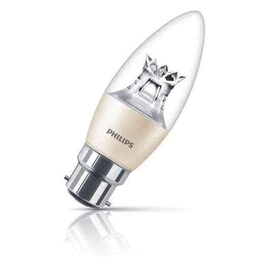 Philips Candle LED Light Bulb DimTone B22 5.5W (40W Eqv) Warm White