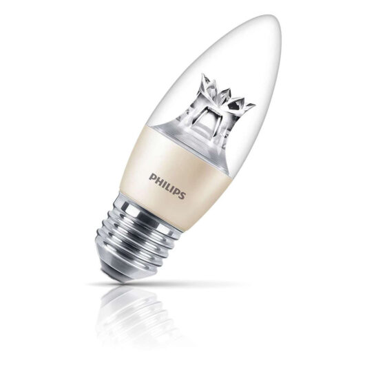 Philips Candle LED Light Bulb DimTone E27 5.5W (40W Eqv) Warm White