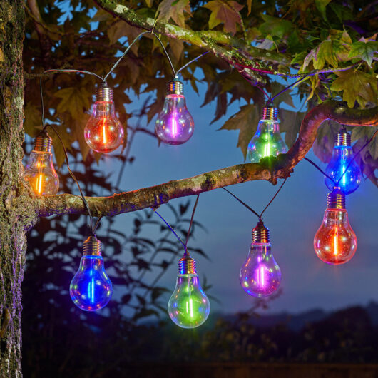 Smart Solar LED 2m Filament Effect EUREKA! Neonesque Light Bulb String Light (Set of 10 Lights) Mixed
