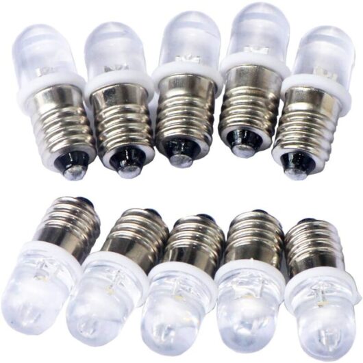 10pcs E10 3V Spot led Bulb Lamps Cool White,6000K