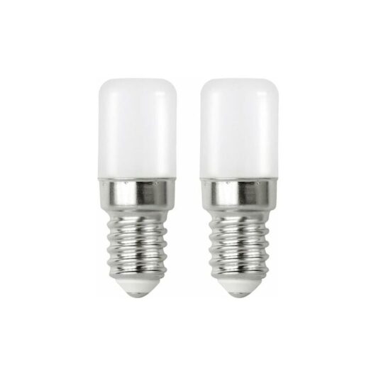 2 Pack E14 2W led Bulb Replacement 20W Halogen Refrigerator Light Bulb, Cool White 6000K Freeze Cooker Hood E14 ses Small Edison led Bulbs, Flicker