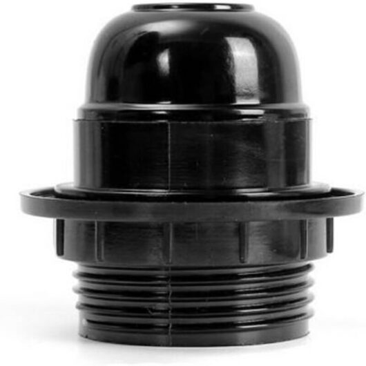 4 Pcs Bulb Holder - For E27 Bulb - Practical Socket - Plastic Shade Adapter(Black)