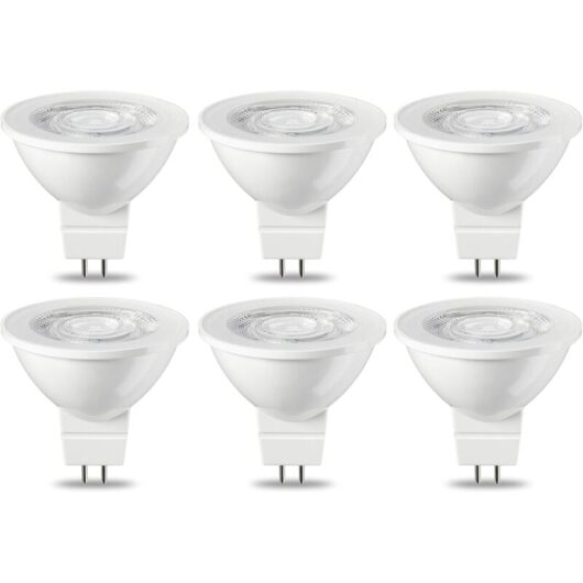 6 Pack GU5.3 MR16 led Light Bulbs 5W Warm White Non Dimmable 220V [Energy Class g]