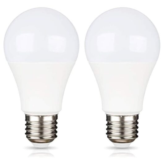 Aiperq - E27 9W 12V led Cool White 6500K Camping Light Equivalent to 75W Halogen, ac dc 12V 24V E27 led Bulb for Solar Panel/Garage/Garden,