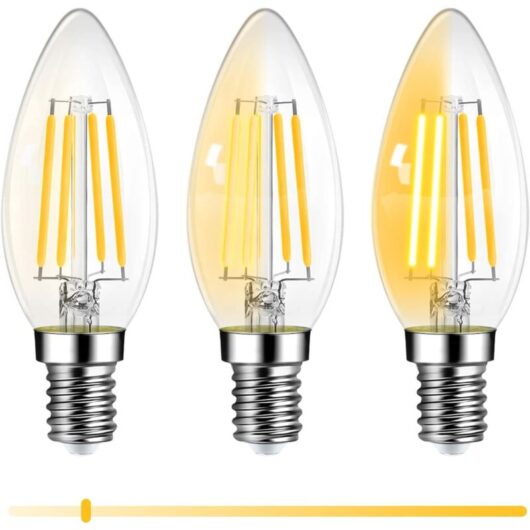 Aougo - E14 led Candle Light Bulb, 6W Dimmable led Bulb, 60W Incandescent Equivalent, 600LM 2700K Warm White led Bulb, Energy Saving for Chandeliers,