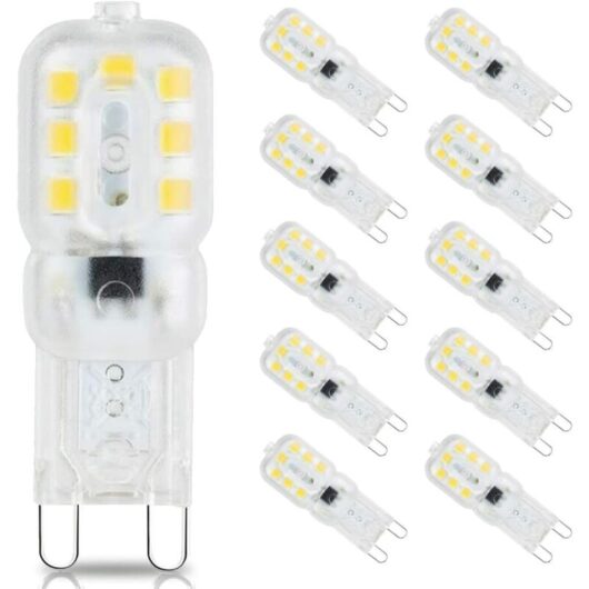 Aougo - Led G9 Light Bulb, 3W G9 Led Lamps(Equivalent to 33W Halogen G9 Light Bulbs), Led G9 Light Bulbs Cool White 6000K, Flicker Free, 360 Degree