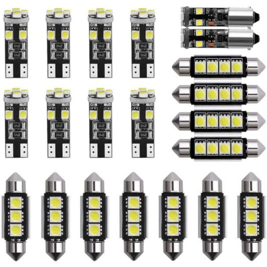 LED Bulbs 6000-8000K 12V White Light Bulbs Mini Interior Bulbs Lighting for Cars License Plate Lights Kit of 21 Pieces
