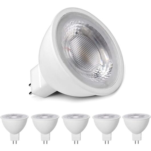 MR16 led Lamps Warm White 3000K, MR16 GU5.3 led 5W Replacement for 50W 40W Halogen Lamp, 500LM led Illuminant, ac/dc 12V Reflector led Bulbs, No