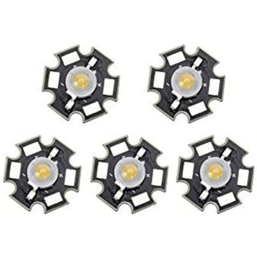 Memkey - Pack of 5 High Power led Bulbs Warm White 3W [Energy Class a]
