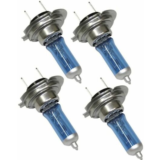 Set of 4 H7 12V 55W bulbs with xenon effect 5500K