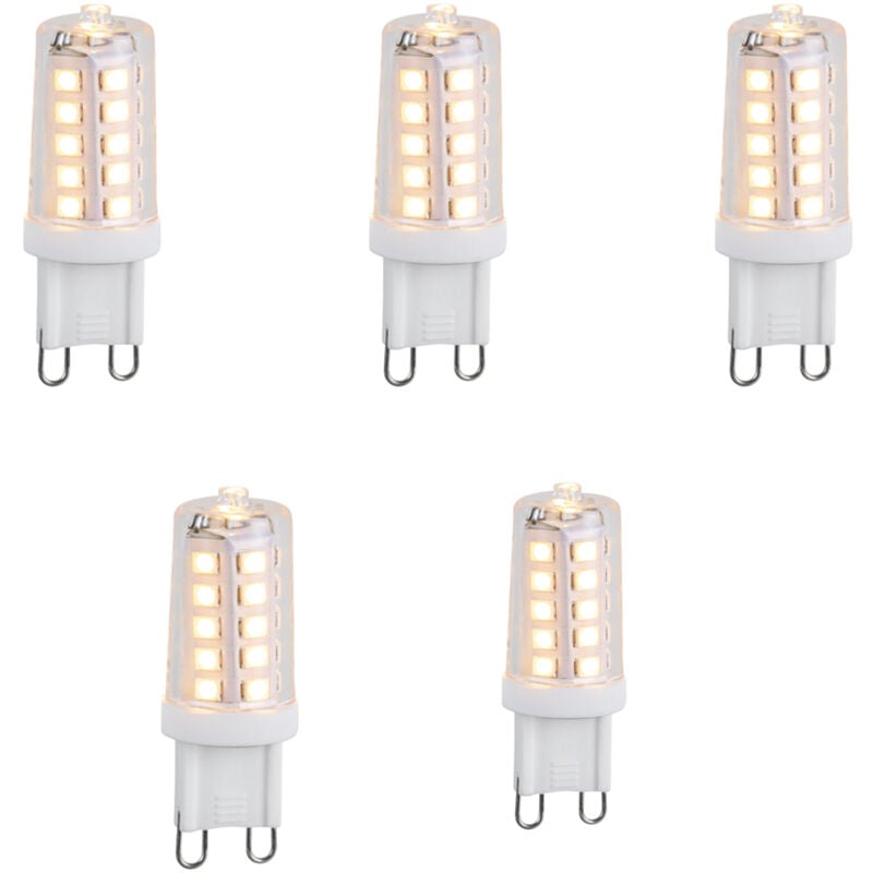 Set of 5 Dimmable G9 LED Bulbs 3W 250lm 3000K