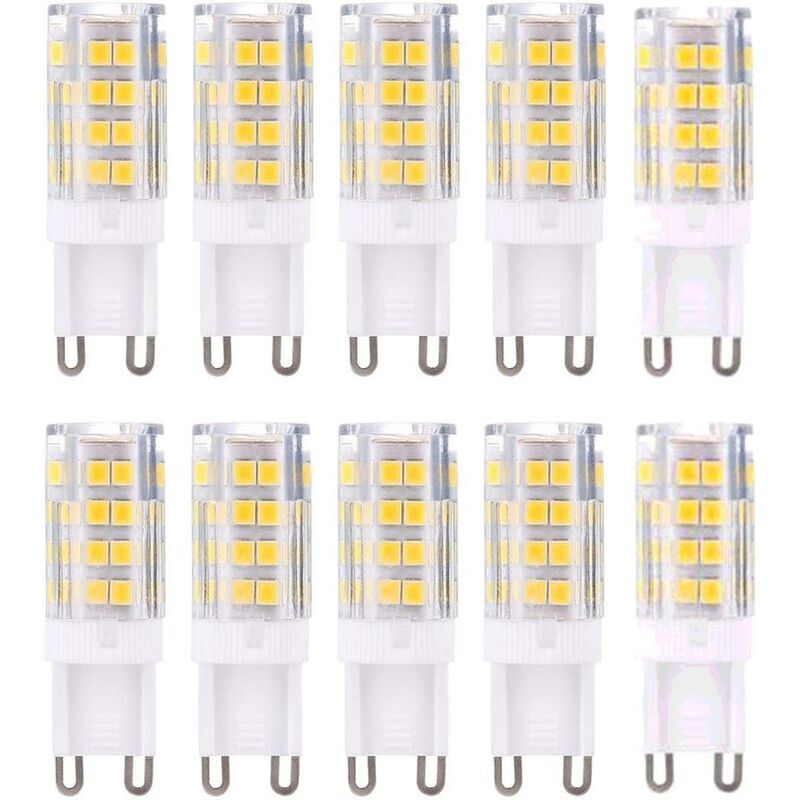 YMYNY G9 LED Light Bulbs, Warm White 3000K 5W G9 LED Bulb Light Equivalent to 40W Halogen Bulbs 420 Lumens Not Dimmable, Pack of 10