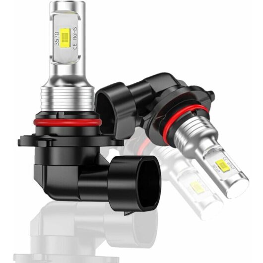 Pack of 2 9005 HB3 LED Fog Light Bulbs or DRL 6000K Xenon White, 4000 Lumens LED Fog Light Bulb, IP67 Waterproof, CSP Chips, Non-polarity