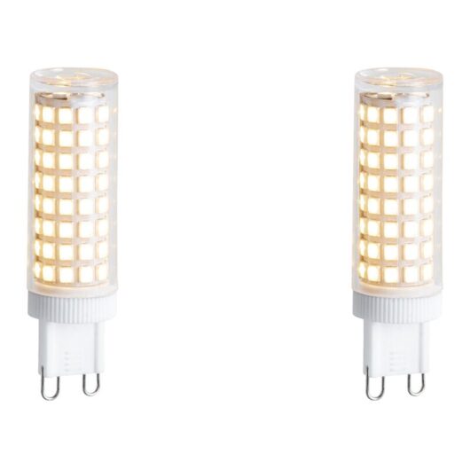 Set of 2 G9 Dimmable LED Bulbs 5.5W 500lm 2700K
