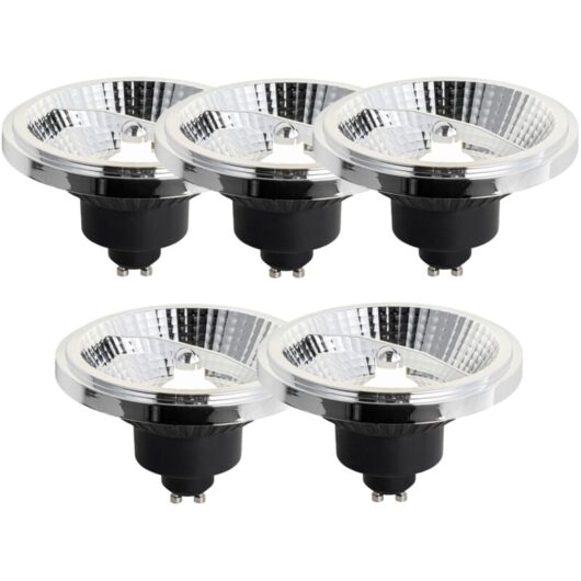 Set of 5 GU10 Dimmable LED Bulb 111mm 10.5W 770LM 4000K