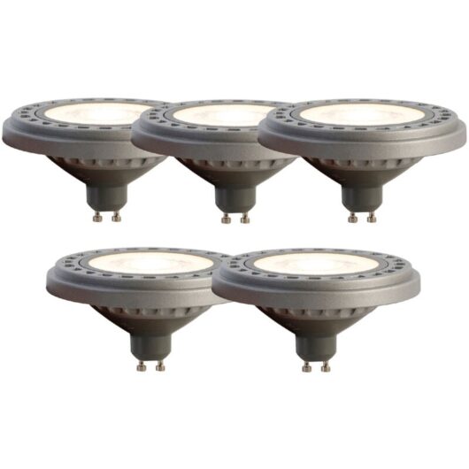 Set of 5 GU10 LED Bulb AR111 8W 750LM 3000K