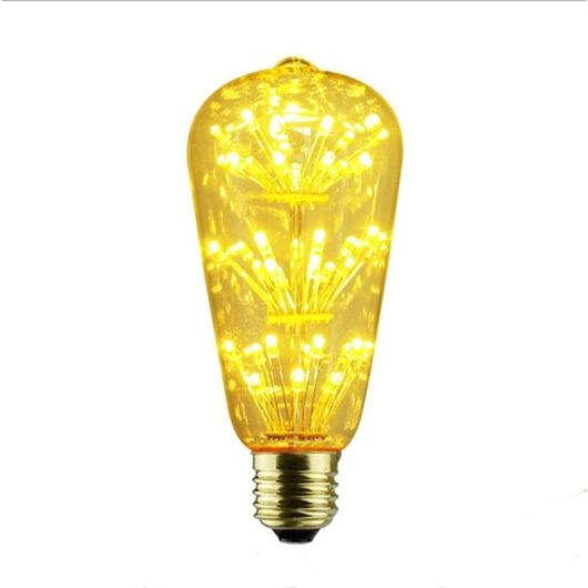 LED Light Bulb, Starry Sky Fireworks Bulb 2200K Warm White Retro Starry Sky Light Suitable for Holiday Parties, Bars