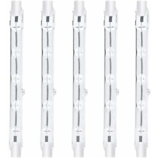 Dewdat - 118mm R7s Dimmable Halogen Pencil Light Bulb 300W Warm White 2800K R7s Linear 3000lm AC220-240V J118 Linear Halogen Floodlight for