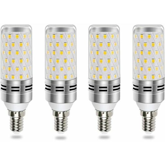 Dewdat - E14 but led bulb 16W cold white 6000K, equivalent halogen E14 100W 120W, 1600lm, 360 ° lamp, ac 175-265V, E14 led candle bulb for