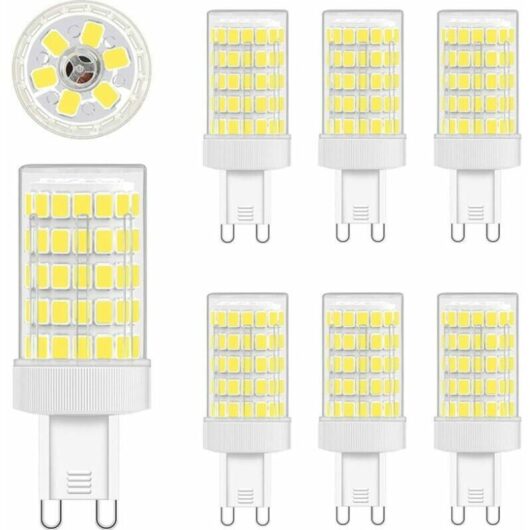 Dewdat - G9 led Light Bulb Cool White, 10W G9 led Bulb 6000K Incandescent Equivalence 80W Light 900LM G9 led Lamp ac 220V Bright 360° Wide Beam Angle