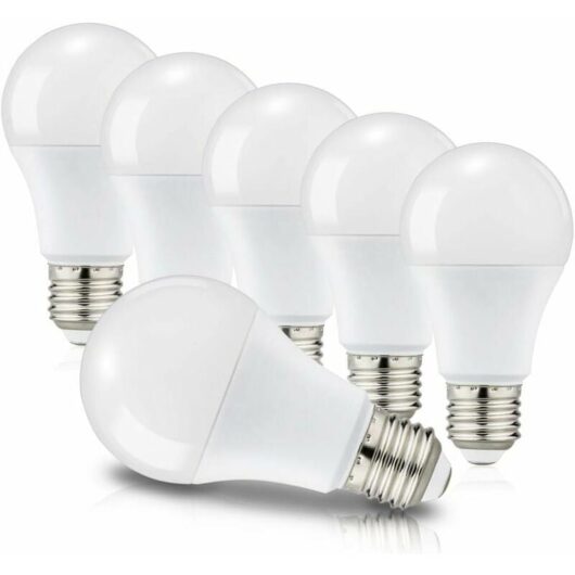 Dewdat - led Bulbs E27 A60 12W Equivalent to 100W, Edison Screw Base, 6000K Cool White, 1150 Lm, 220-240V, Pack of 6, Non-Dimmable