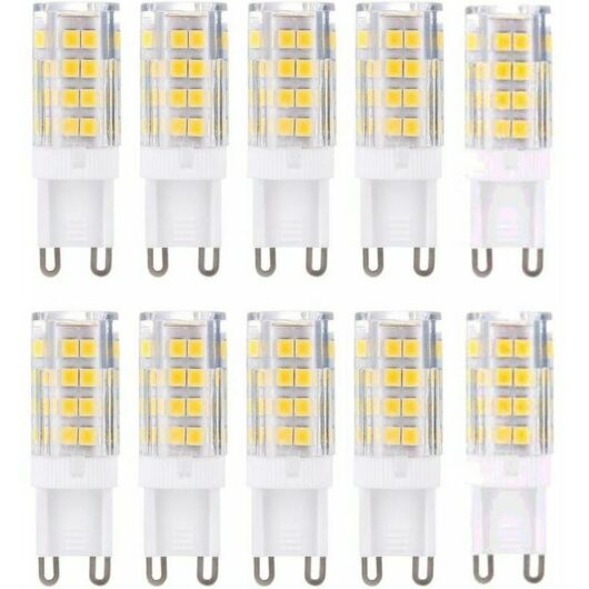 G9 led Lamp Light Bulbs, Warm White 3000K 5W G9 led Light Bulb Equivalent to 40W Halogen Bulbs 420 Lumens not dimmable, pack of 10 [Energy Class a+]