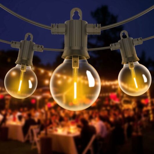 Ymyny - led String Lights, 7.6M/25FT G40 Outdoor String Lights with 12+1 Shatterproof Bulbs, IP65 Waterproof for Garden Party Christmas Holiday Patio