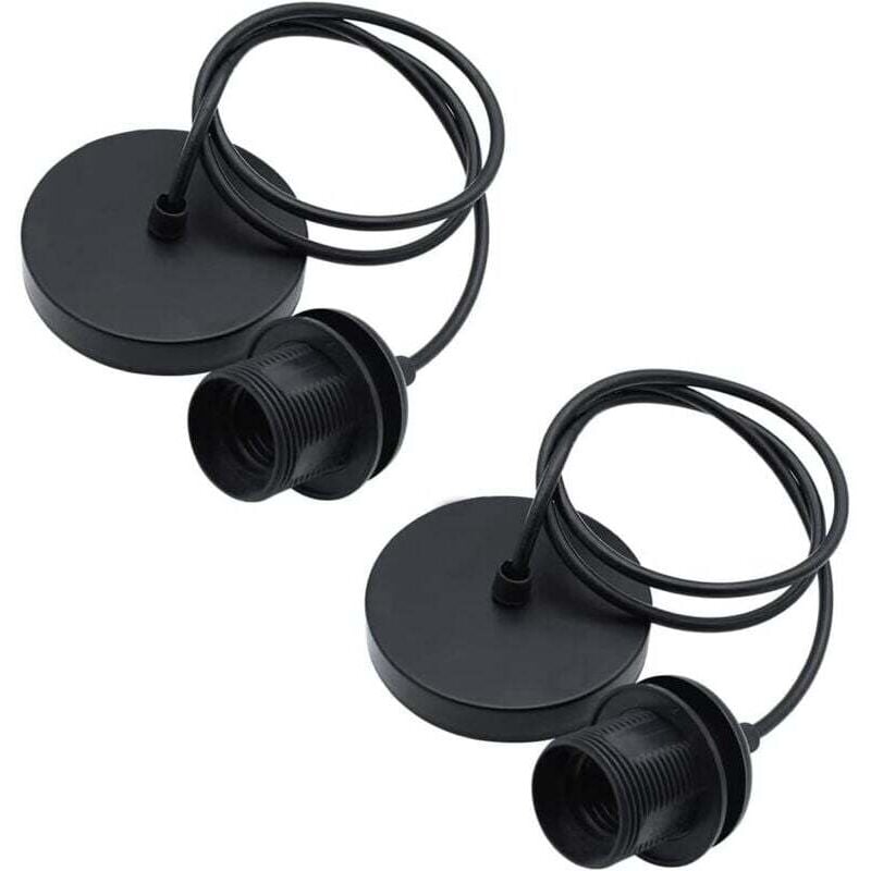 Ymyny - pieces Pendant Light Bulb Cable Pendant Lamp E27 Lamp Holder with 100cm Cord and Fixing Ring for Socket for Bar Cafe Clothing Store Hotel