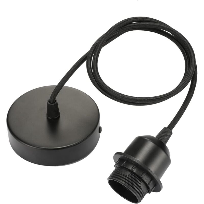 2pcs E27 Lamp Holder Vintage Lamp Holder with 100cm Cable and Fixing Ring Retro Ceiling Light Lamp Holder for Living Room, Hallway, Bedroom, Kitchen,