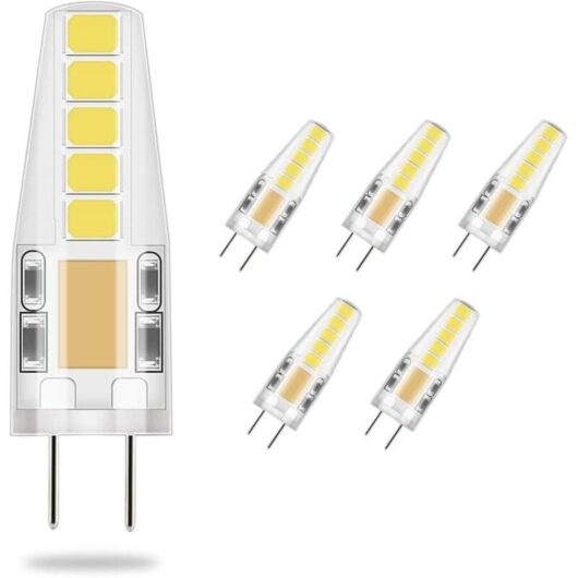 3W G4 LED Bulbs Cool White, Equivalent to 3W 23W Halogen Bulbs, 36mm x 9mm, Closer to Traditional Size, 6000K, AC/DC 12V
