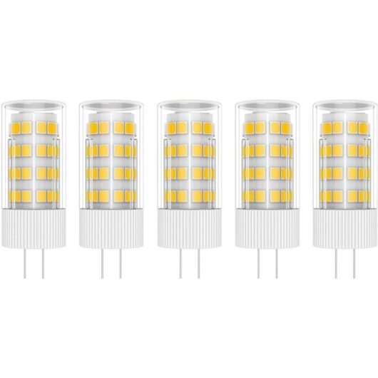 5W G4 LED Bulbs, 51 SMD 2835 LEDs, Warm White 3000K, 400lm, Equivalent to 50W Halogen Lamps, AC 220V [Energy Class A+]