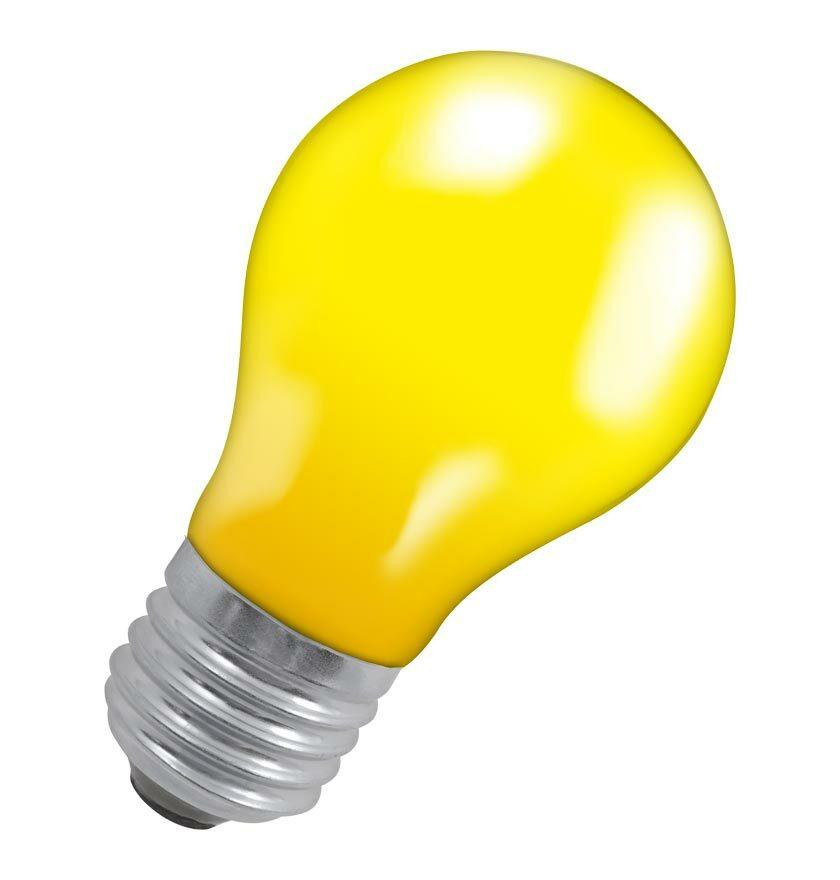 Crompton Lamps 25W GLS Light Bulb E27 Dimmable Colourglazed IP65 Yellow Screw Coloured