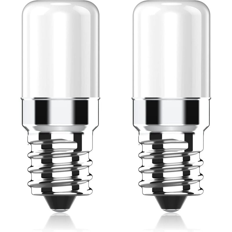 E14 LED Refrigerator Light Bulb, 20W Halogen Equivalent, Warm White 2700K, 170lm, Small E14 Screw Base for Refrigerator, Salt Lamp, Sewing Machine, 2