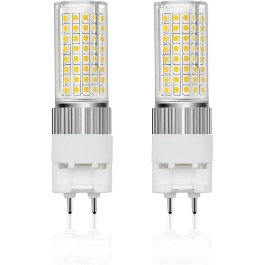 G12 LED Bulb 16W 220V 1600 Lumens 3000K Warm White 360° Beam Angle Headlight Bulb Equivalent to 160W Halogen Bulb (2 Pack, Non-Dimmable)