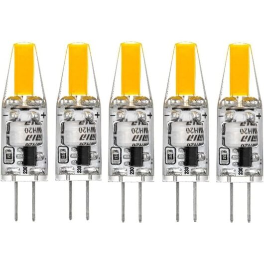 G4 LED Bulbs 220V 3W 2700K Warm White 160LM, Replace Traditional 30W Halogen Bulbs, Pack of 5