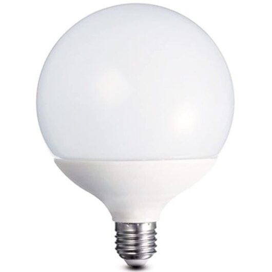 LED bulb, E27 socket, 20W, 6000K - cold and bright light, 120x158mm