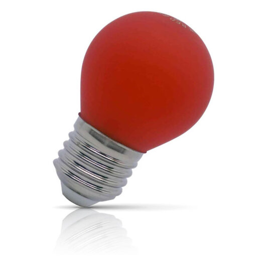 Opus Golfball LED Light Bulb E27 4W Red Frosted Round Screw Coloured