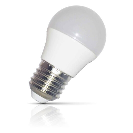 Opus Golfball LED Light Bulb E27 5.2W (40W Eqv) Dim Warm White Opal Round Screw Frosted
