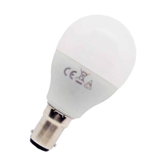 Opus LED Golfball Light Bulb B15 5.2W Dim Warm White 3000K Round Small Bayonet Thermal Plastic Opal
