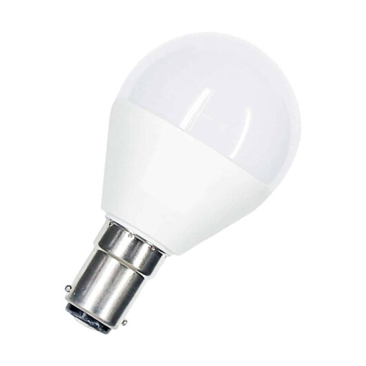 Opus LED Golfball Light Bulb B15 6W Daylight 6500K Round Small Bayonet Thermal Plastic Opal