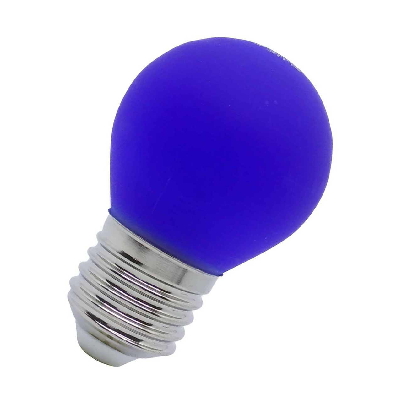 Opus LED Golfball Light Bulb E27 4W Blue Round Screw Coloured in Frosted