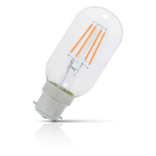 Opus Tubular LED Light Bulb B22 5W (40W Eqv) 110mm Dim Extra Warm White Clear T45 Bayonet Filament
