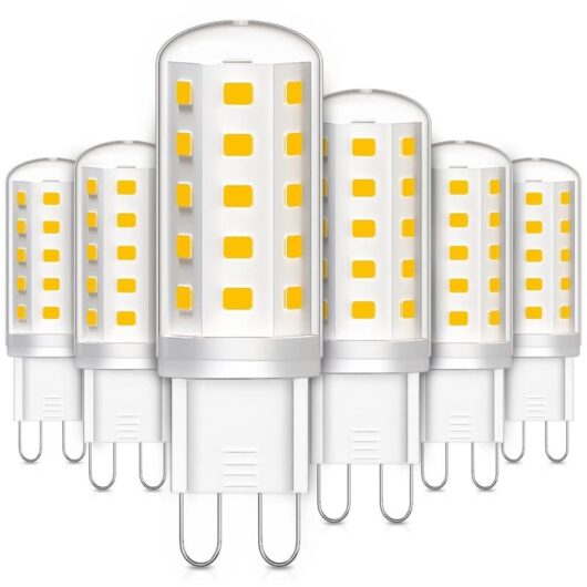 Pack G9 LED Light Bulbs, 3W Equivalent to 30W Halogen Bulbs, Flicker-Free Warm White for Bedroom, Living Room, Kitchen, Garden, Non-Dimmable