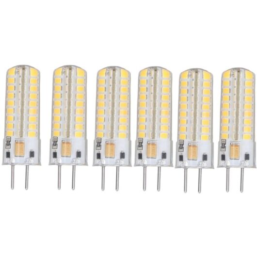 12V Corn Bulb 360 Tubular LED Bulb for Rustic Pendant Light,GY6.35 Dimmable LED Bulb 7W, Chandeliers, Wall Sconces, Vanity(WARM)
