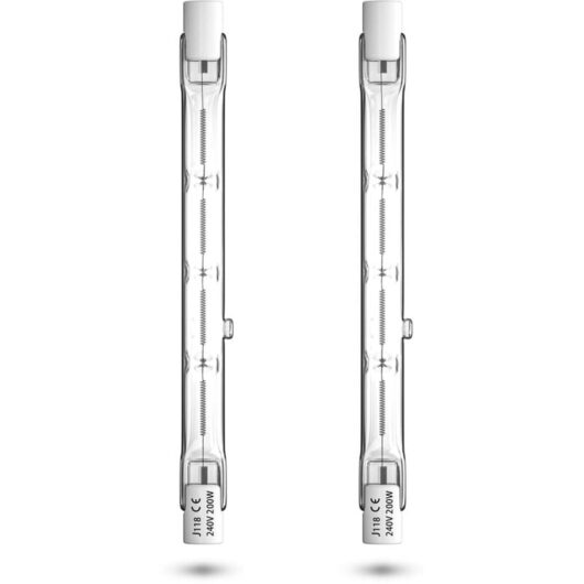 200W R7s 118mm Linear Halogen Bulb, J118 Dimmable 3900lm Warm White 2800K Pencil Halogen Bulb for Home Lighting, Work, Security, Street Lamp, etc