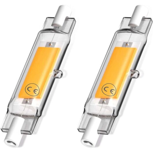 5W R7s 78MM J78 COB Filament LED Bulb, 500 lumens 360 degrees, 30W 48W 50W halogen equivalent, perfect for home, kitchen, room, balcony, office etc