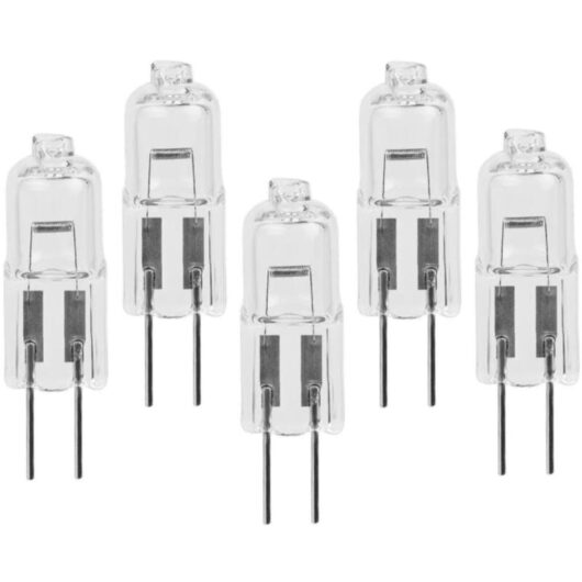 5pcs G4 6V 5W 10W Capsule Halogen Bulbs G4 12V 20W 30W Halogen Bulbs Warm White for Microscope Light Torches 50W 12V [Energy Class F]